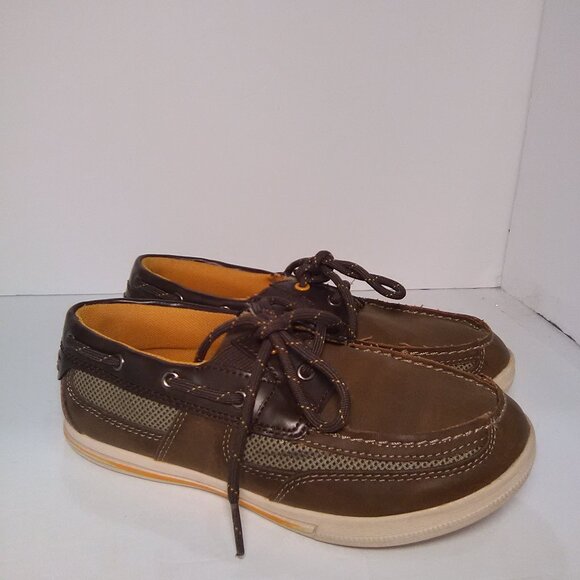 American Eagle Boys Loafers Tie Lace Color Brown Casual Dress Shoe Size … - Picture 6 of 12